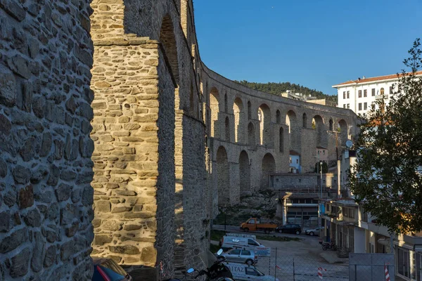 Kavala Grecia Diciembre 2015 Ruinas Del Acueducto Medieval Kavala Macedonia — Foto de Stock