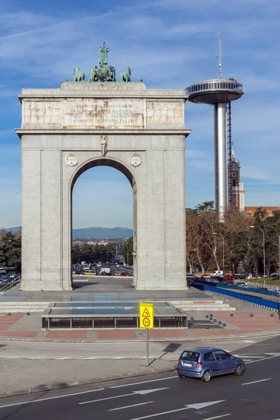 Мадрид Испания Января 2018 Года Арка Памяти Маяк Монклоа Городе — стоковое фото