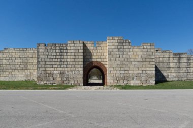 İlk Bulgar İmparatorluğu Ortaçağ Kalesi Pliska, başkenti kalıntıları Shumen bölge, Bulgaristan