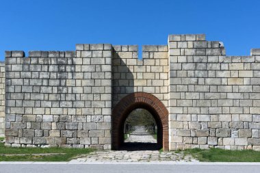 İlk Bulgar İmparatorluğu Ortaçağ Kalesi Pliska, başkenti kalıntıları Shumen bölge, Bulgaristan