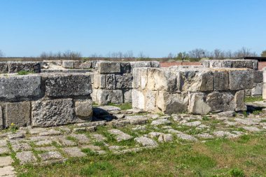 İlk Bulgar İmparatorluğu Ortaçağ Kalesi Pliska, başkenti kalıntıları Shumen bölge, Bulgaristan