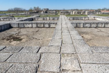 İlk Bulgar İmparatorluğu Ortaçağ Kalesi Pliska, başkenti kalıntıları Shumen bölge, Bulgaristan