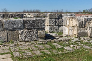 İlk Bulgar İmparatorluğu Ortaçağ Kalesi Pliska, başkenti kalıntıları Shumen bölge, Bulgaristan
