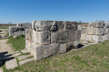 İlk Bulgar İmparatorluğu Ortaçağ Kalesi Pliska, başkenti kalıntıları Shumen bölge, Bulgaristan