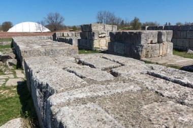 İlk Bulgar İmparatorluğu Ortaçağ Kalesi Pliska, başkenti kalıntıları Shumen bölge, Bulgaristan