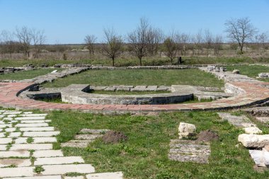 İlk Bulgar İmparatorluğu Ortaçağ Kalesi Pliska, başkenti kalıntıları Shumen bölge, Bulgaristan