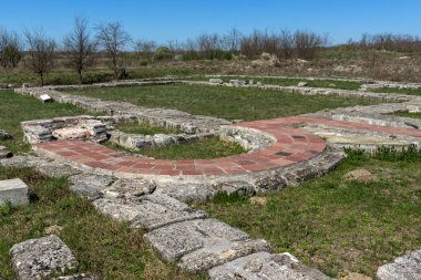 İlk Bulgar İmparatorluğu Ortaçağ Kalesi Pliska, başkenti kalıntıları Shumen bölge, Bulgaristan