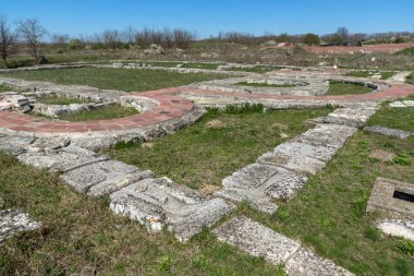 İlk Bulgar İmparatorluğu Ortaçağ Kalesi Pliska, başkenti kalıntıları Shumen bölge, Bulgaristan