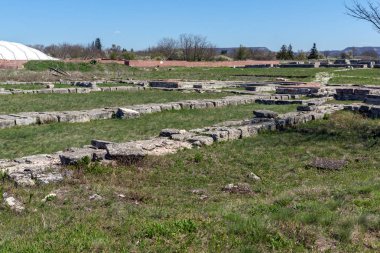 İlk Bulgar İmparatorluğu Ortaçağ Kalesi Pliska, başkenti kalıntıları Shumen bölge, Bulgaristan