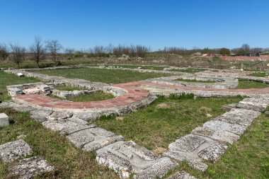 İlk Bulgar İmparatorluğu Ortaçağ Kalesi Pliska, başkenti kalıntıları Shumen bölge, Bulgaristan