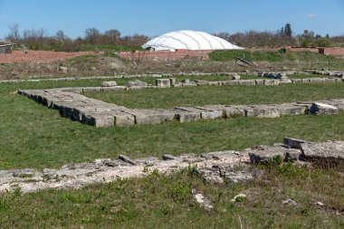 İlk Bulgar İmparatorluğu Ortaçağ Kalesi Pliska, başkenti kalıntıları Shumen bölge, Bulgaristan