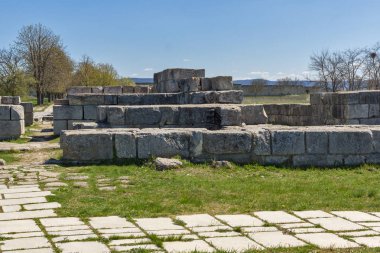 İlk Bulgar İmparatorluğu Ortaçağ Kalesi Pliska, başkenti kalıntıları Shumen bölge, Bulgaristan