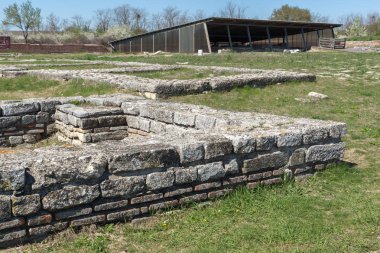 İlk Bulgar İmparatorluğu Ortaçağ Kalesi Pliska, başkenti kalıntıları Shumen bölge, Bulgaristan