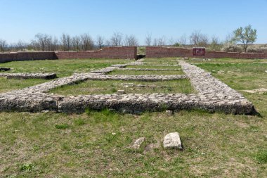 İlk Bulgar İmparatorluğu Ortaçağ Kalesi Pliska, başkenti kalıntıları Shumen bölge, Bulgaristan