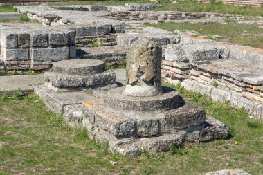 İlk Bulgar İmparatorluğu Ortaçağ Kalesi Pliska, başkenti kalıntıları Shumen bölge, Bulgaristan