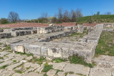 İlk Bulgar İmparatorluğu Ortaçağ Kalesi Pliska, başkenti kalıntıları Shumen bölge, Bulgaristan