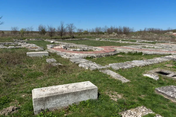 Ruines Capitale Premier Empire Bulgare Bastion Médiéval Pliska Région Shumen — Photo