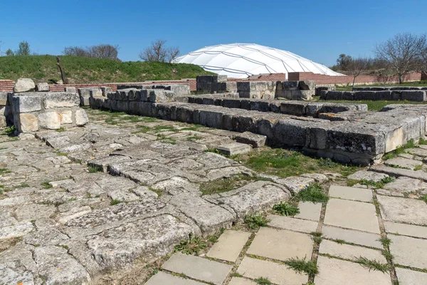 Ruinas Capital Del Primer Imperio Búlgaro Fortaleza Medieval Pliska Región —  Fotos de Stock