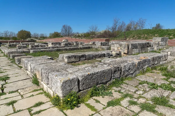 Ruinen Der Hauptstadt Des Ersten Bulgarischen Reiches Mittelalterliche Festung Pliska — Stockfoto