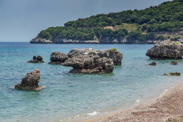 Rocce Nelle Acque Limenia Beach Cefalonia Isole Ionie Grecia — Foto Stock