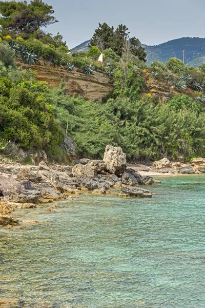 Rocas Agua Limenia Beach Cefalonia Islas Jónicas Grecia —  Fotos de Stock