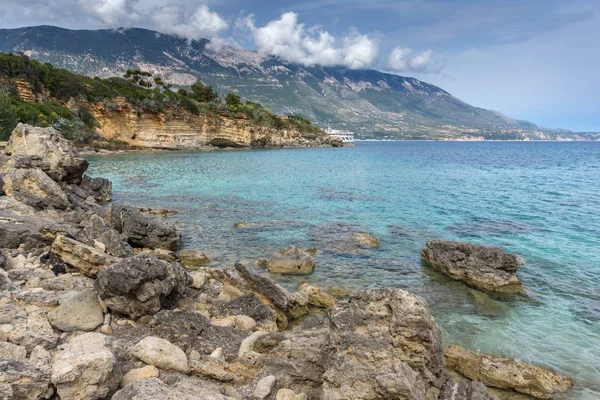 Rocks Water Limenia Beach Kefalonia Ionian Islands Greece — Stock Photo, Image