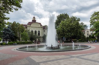 Plovdiv, Bulgaristan - 25 Mayıs 2018: Bina City Hall içinde merkezi şehir Plovdiv, Bulgaristan