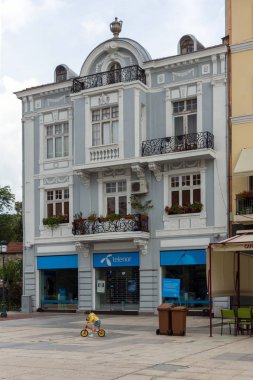 Plovdiv, Bulgaristan - 25 Mayıs 2018: İnsanlar Şehir Plovdiv, Bulgaristan merkezi Street yürüyüş