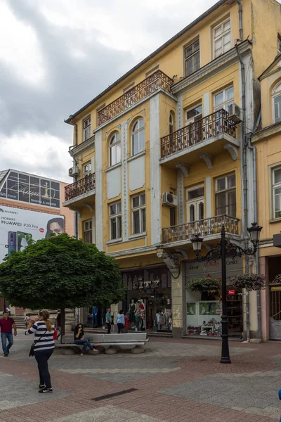 Plovdiv Bulgaristan Mayıs 2018 Nsanlar Şehir Plovdiv Bulgaristan Merkezi Street — Stok fotoğraf