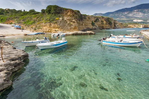 Pesada Kefalonia Greece May 2015 Port Coastline Village Pesada Kefalonia — стоковое фото