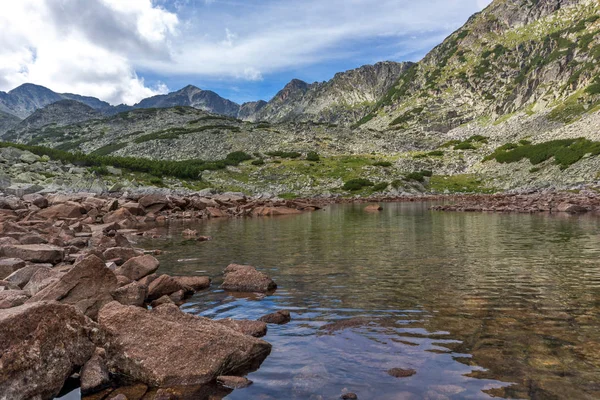 Amazing Landscape Dengan Puncak Musala Danau Musalenski Rila Gunung Bulgaria — Stok Foto