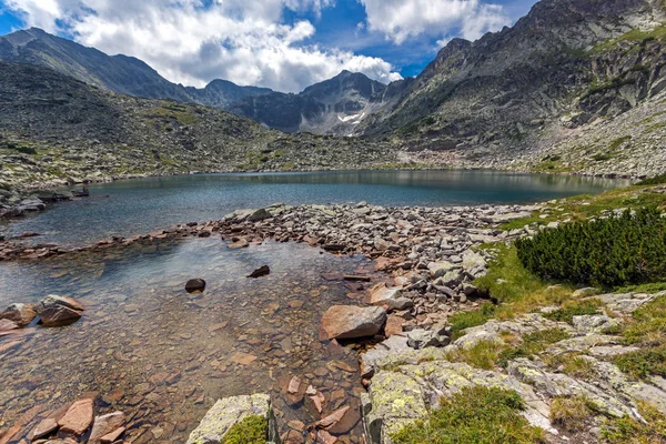 Amazing Landscape Dengan Puncak Musala Danau Musalenski Rila Gunung Bulgaria — Stok Foto