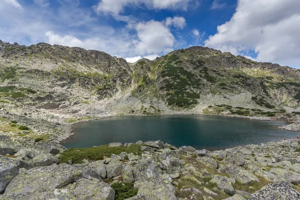 Landskap Med Gröna Kullar Och Musalenski Sjöar Rilabergen Bulgarien — Stockfoto