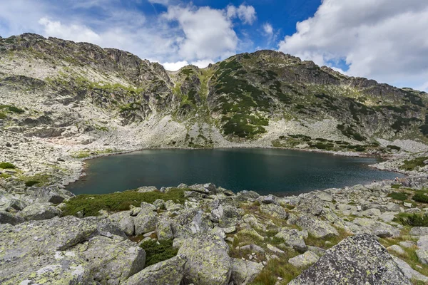 Paisagem Com Colinas Verdes Lagos Musalenski Montanha Rila Bulgária — Fotografia de Stock