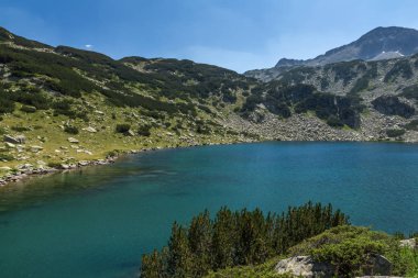Panoramik Banderitsa Balık Gölü, Pirin Dağı, Bulgaristan