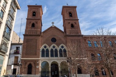 Madrid, İspanya - 23 Ocak 2018: görünümü Virgen de la Paloma kilise şehir Madrid, İspanya, Amazing