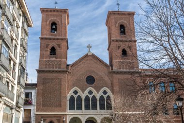 Madrid, İspanya - 23 Ocak 2018: görünümü Virgen de la Paloma kilise şehir Madrid, İspanya, Amazing