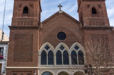 Madrid, İspanya - 23 Ocak 2018: görünümü Virgen de la Paloma kilise şehir Madrid, İspanya, Amazing