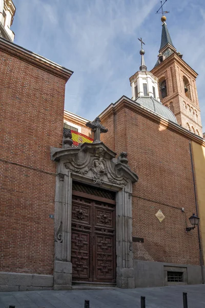 Мадрид Іспанія Січня 2018 Середньовічні Будівля Церкви Сан Ніколас Місті — стокове фото