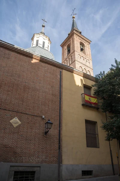 Madrid Espanha Janeiro 2018 Edifício Medieval Igreja San Nicolas Cidade — Fotografia de Stock