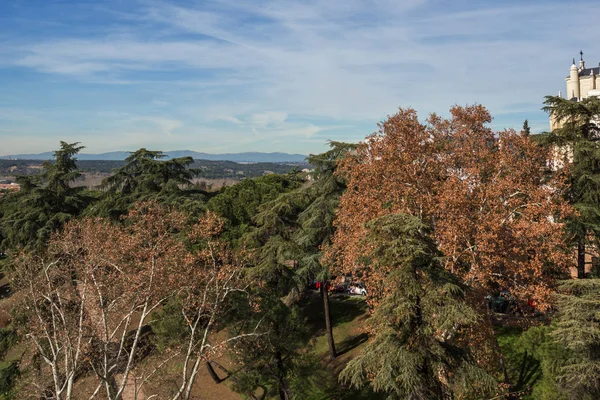 Madrid España Enero 2018 Increíble Vista Panorámica Ciudad Madrid Desde — Foto de Stock