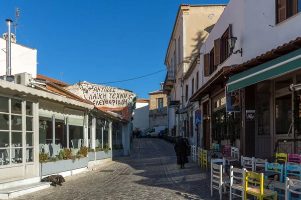 Xanthi Grecia Diciembre 2015 Calle Casas Antiguas Casco Antiguo Xanthi — Foto de Stock