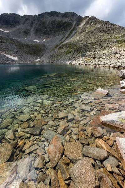 Csodálatos Panoráma Nyílik Ledenoto Jég Felhők Felett Musala Csúcs Rila — Stock Fotó