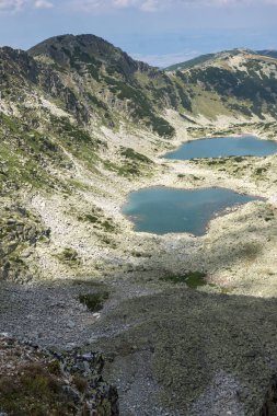 Musalenski göller şaşırtıcı Panorama Musala tepe, Rila Dağı, Bulgaristan üzerinden