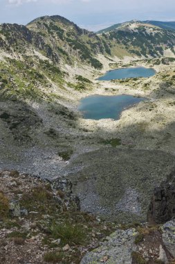 Musalenski göller şaşırtıcı Panorama Musala tepe, Rila Dağı, Bulgaristan üzerinden