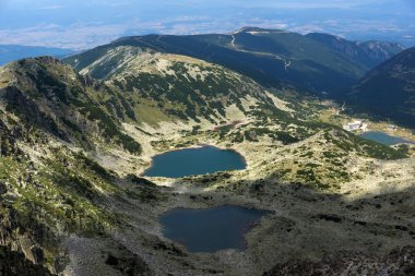 Musalenski göller şaşırtıcı Panorama Musala tepe, Rila Dağı, Bulgaristan üzerinden