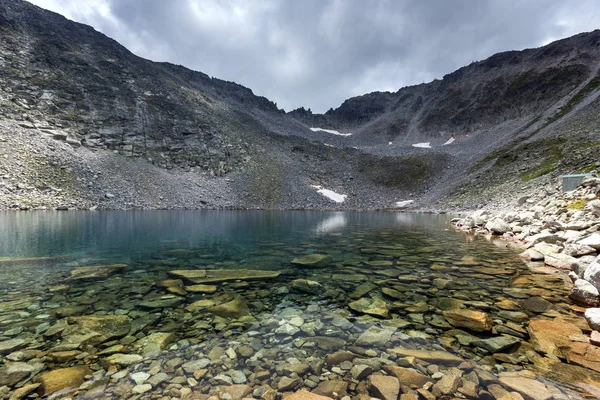 Atemberaubender Blick Auf Den Ledenoto See Eis Und Wolken Über — Stockfoto