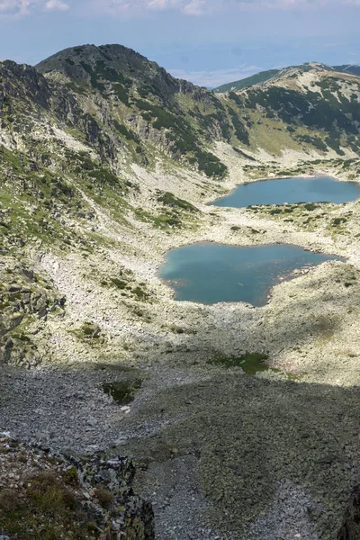 Amazing Panorama Untuk Musalenski Danau Dari Musala Peak Rila Gunung — Stok Foto