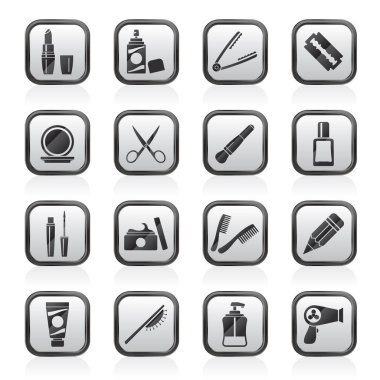 Güzellik ve kozmetik simgeler - vektör Icon set