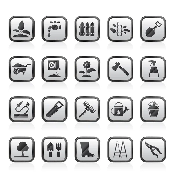 Bahçe ve Bahçe araçları simgeler - vector Icon set